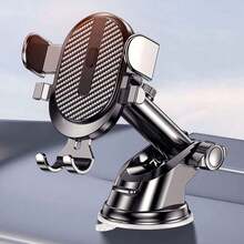 Universal Car Phone Holder, Suction Cup Car Mount Bracket, Multi-Function Telescopic Suction Cup Navigation Phone Holder For Dashboard - Black - View 8