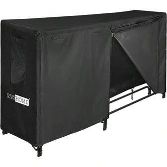 6Ft Heavy Duty Firewood Storage Log Rack With Cover Combo Set Indoor Outdoor