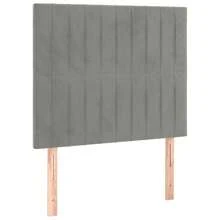 vidaXL Bettgestell Ohne Matratze, Hellgrau, 90x200 Cm, Samt - Grau - Übersicht 8