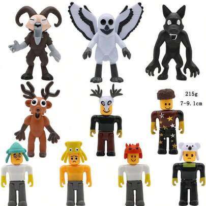 10 piezas de estilos aleatorios de figuras de 3-3.5 pulgadas del mundo virtual del bosque de 99 noches, 10 estilos de figuras de ciervos nocturnos, mercancía de juego (con ligera mezcla de colores, manchas, decoloración o transferencia de color en las figuras, sin afectar su uso)