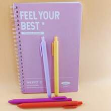3pcs/Set Creative Large Capacity Thick Spiral Notebook Set, Cute & Personalized Accounting Book