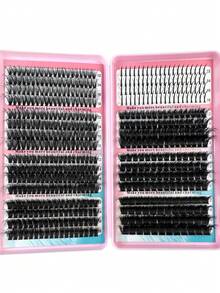 560pcs/Set Thick & Fluffy Wispy Faux Mink Lashes, 0.07mm D Curl, 12-18mm Mixed Length, Natural Soft Eyelash Extensions, Suitable For Any Style, Reusable Makeup Cosmetics - D - 查看 2