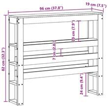 vidaXL 90 Cm Massivholz Kiefer Kopfteil Mit Ablagen - Brown - View 9