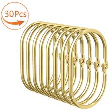 10个/30个/50个装椭圆形浴帘环，浴帘杆挂钩，椭圆形浴帘环，椭圆形浴帘夹，金色，黑色，银色 - 彩色 - 查看 10