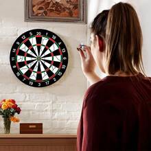 Juego de dardos, 36*1 cm de diámetro, tamaño 15 pulgadas, incluye 6 dardos: un divertido juego de juguetes para fiestas, adecuado para juegos interactivos familiares al aire libre/en interiores, y un regalo perfecto para cumpleaños, Navidad y Halloween. - Multicolor - Ver 9