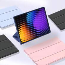 可折叠PC保护套，带唤醒功能，兼容iPad/Mate Pad/荣耀Pad/Galaxy Tab/联想Tab/小米iPad，多种颜色可选 - 淺藍色 - 查看 3
