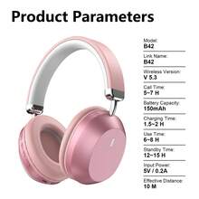 Gerripuer Auriculares inalámbricos, edición de lujo para empresas, auriculares de monitoreo de estudio, auriculares para juegos estéreo, calidad de sonido HIFI, diseño cómodo sobre la oreja, plegables, potenciador de graves, auriculares inalámbricos ligeros