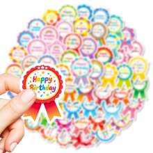 56pcs/Set Birthday Theme Stickers, HBD Corsage Pattern Sticker Pack, Creative Decals For Festivals Cheering And Party, Decorative DIY Gifts, Artistic Stickers For Diary, Laptop, Notebook, Water Bottle, Phone Case, Aesthetics Stickers For Teens Adults, School Supplies Scrapbook Supplies Funny Stickers Laptop Stickers Kindle Phone Stickers - Multicolor - View 11