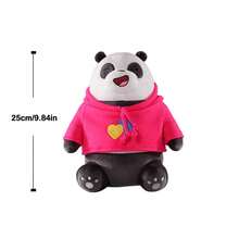 WE BARE BEAR 20cm Official  Sitting Plush Doll, Panda/Polar Bear Cute Stuffed Animal Doll, Birthday Gift Decor - Multicolor - View 14