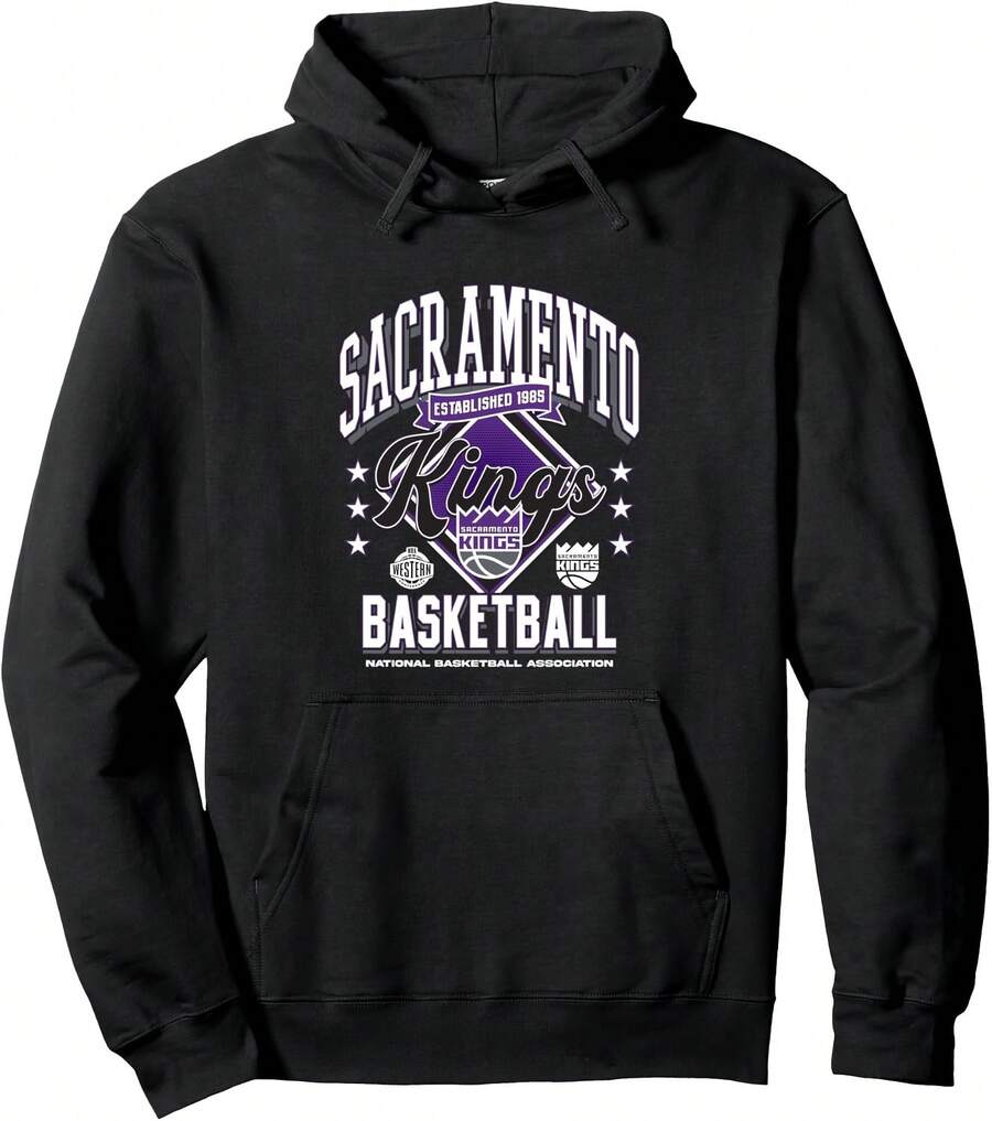 NBA Official Sacramento Kings Hardcover Pullover Hoodie1pc All-Season 300g Pure Cotton Single-Sided Printed Sports Sweatshirt T-Shirt - Màu 10 - Xem 1
