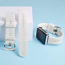 Smart Watch Strap - White (Silver Buckle) - View 8