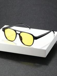 1-3pcs Women Plastic Geometric Shield Frame Vintage Personalized Elegant Living Hot Girl Style Classic Best Friend Style Fashion Glasses For Street-Photography,Beach Party,Going Out Outfit,Partywear,Musical Festival,Vacation Outfits Decoration