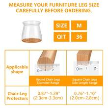 4/8/16/36 件硅胶椅腿地板保护套带毛毡垫 - 防刮椅套、家具滑轨、易滑动、降噪 - 多功能适合家庭和办公室使用。(浅棕色) - 淺棕色 - 查看 17