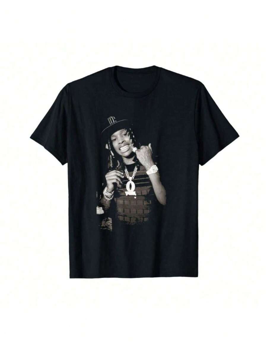 Von Chicago-Inspired Cotton T-Shirt For Men Women - Casual Round Neck Short Sleeve Soft Stretchy Machine Washable - màu đen - Xem 1