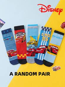 Disney 5/10 Pairs Socks, Cartoon Christmas & Racing Car Design Socks, Novelty Socks For Men, Suitable For Christmas, New Year Gifts, Casual Home Socks