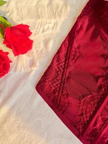 Ins Fashion Style Tight Corset Sexy Slim Fit Strapless Lace Lace Lace Outerwear Corset Vest Suspender Corset Top - Burgundy - View 6