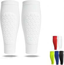 Protector de espinilla, protectores de espinilla para niños, protectores de espinilla de fútbol para niños, protectores de espinilla de hockey sobre césped, protectores de espinilla en forma de G, mangas de fútbol para niños y niñas, protección para baloncesto y boxeo - Azul - Ver 9