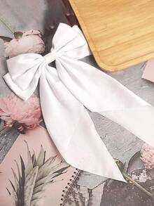 3件套女士发夹，黑色蝴蝶结、白色蝴蝶结、藏蓝色蝴蝶结、缎面蝴蝶结发夹、长尾蝴蝶结发夹、派对发饰、圣诞礼物、母亲节礼物、爪夹、发卡、头饰、发夹 - 彩色 - 查看 7
