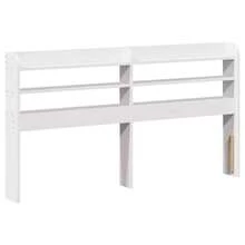 vidaXL Bettgestell Mit Kopfteil Ohne Matratze, Weiß, 140 X 190 Cm - Weiss - Übersicht 8