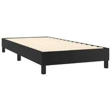 vidaXL Boxspringbett Mit Matratze, Schwarz, 90x190 Cm, Kunstleder - nero - Visualizzare 4