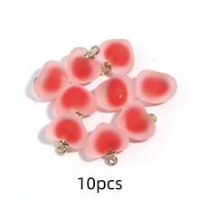 10 piezas de encantos de corazón multicolor de resina con efecto escarcha para hacer pulseras, aretes, collares y dijes de joyería artesanal - Corazón de amor - Ver 9