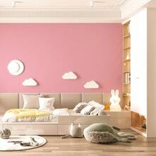 1 Rolo de Papel de Parede Adesivo Removível Rosa, À Prova d'Água, À Prova de Óleo, Cor Sólida Fosca para Decoração da Sala de Estar, Cozinha, Quarto, Renovação de Móveis DIY