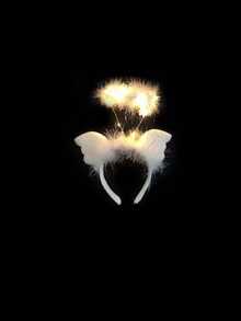 1 件/4 件 LED 发光天使发箍仙女照片闪光头带灯，适合在黑暗中发光霓虹狂欢派对狂欢节女性成人生日圣诞礼物派对用品，圣诞节 - 彩色 - 查看 13