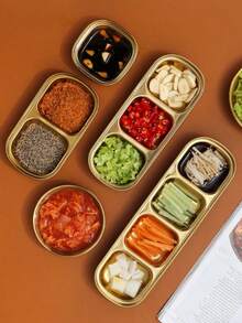 1pc 304 Stainless Steel Korean Style Sauce Dish, Good Quality And Aesthetically