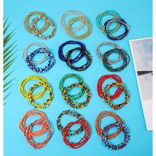 TOBENY SHIWE 24PCS Waist Bead Chains For Women Colorful Summer Body Chains Belly Beads Bikini Jewelry Chains Bead Waist Chains Set,StyleB - 風格B - 查看 4