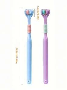 Three-Sided Soft Hair Toothbrush, Effective Wrap-Around Design, Deeply And Thoroughly To Clean Teeth And Gums, Suitable For Adults And Children Toothbrushes And Accessories - Multicolor - View 5
