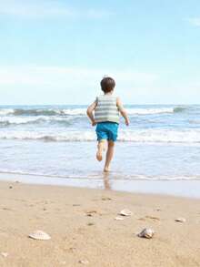 Polyester Fabric Buoyancy Vest, Adjustable Zipper - Personal Flotation Device, Cartoon Striped Dinosaur Pattern, Durable Foam, Suitable For Swimming Pool And Beach - Multicolor - View 7