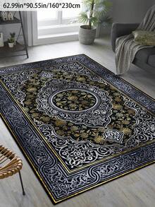 1 tấm thảm phong cách cổ điển, thảm hình chữ nhật bằng polyester truyền thống Boho giả mòn, dễ giặt, thích hợp cho phòng khách, hành lang, đầu giường, phòng khách, phòng ngủ, trang trí nhà cửa - Nhiều màu - Xem 14
