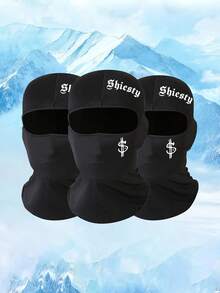 1/2/3 piezas Pasamontañas unisex liso o estampado, máscara facial transpirable, gorro absorbente del sudor, adecuado para actividades al aire libre, senderismo, esquí, uso diario, gran regalo para amigos y familiares - M - Ver 13