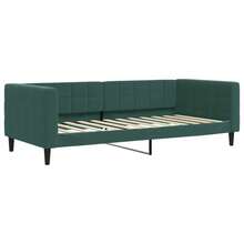vidaXL Tagesbett Mit Matratze, Dunkelgrün, 90x200 Cm, Samt - Green - View 3