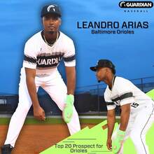 Guardian Baseball Manopla deslizante – Tallas para jóvenes y adultos – Protector deslizante de softball – Protector de mano de béisbol – Correa de compresión elástica - Blake Lundy Edition Salpicaduras verde lima/rosa - Ver 10