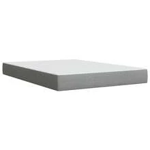 vidaXL Letto a molle con materasso grigio chiaro 160x200 cm in tessuto - Grigio - Visualizzare 10