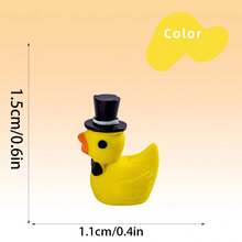 18 pièces Ensemble de figurines animales thème canard imprimées en 3D, Faveurs de fête, Décorations de bureau mignons, Système de récompense en classe, Remplisseurs de sacs cadeaux, Adorablement fantaisistes, Cadeaux de fête, Le canard portant un chapeau de Noël, Petits jouets animaux canards, Remplisseurs de bas de Noël, Grandes et petites tailles, Variétés assorties - Multicolore - Voir 3