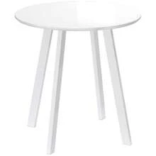 HOMCOM Round Dining Table, Side Table, Dining Table, Slanted Legs, White, 72x72x75 Cm - White - View 1