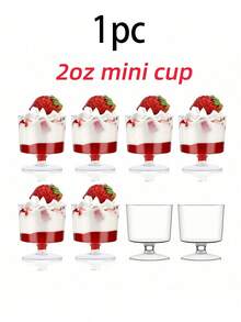 1-50个迷你甜点杯，透明玻璃杯，迷你冰淇淋蛋糕甜点杯，泡芙开胃菜杯，慕斯杯，蛋糕模具，适用于派对、婚礼、生日试吃杯 - 彩色 - 查看 10