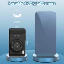 [Instant Print Digital Camera] 3-In-1 Digital Camera With Instant 1-Second Photo Printing | 2.8" 1080P FHD Screen, 16X Zoom & CCD Sensor - Portable MP3 Player & Puzzle Games, Includes SD Card/USB Cable/Lanyard - Black - Q8 - View 3
