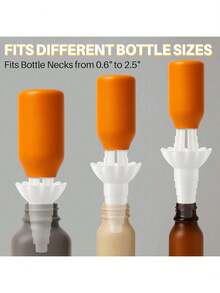 1pc Universal Bottle Emptying Kit - Reusable Liquid Transfer Connector With No Waste Funnel Adapter, Compatible With Soap, Shampoo, Conditioner, Lotion & Bathroom Use, Durable Plastic Design, Bathroom Essentials, Modern Kitchenware - Multicolor - View 1