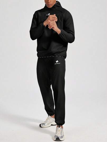 HOTSUIT Bastuoverall för män, mjukisbyxor och träningsbyxor, perfekt för gymträning, sportjackor och sportbyxor för män, alla hjärtans dag-present