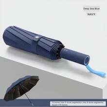 Large Double-Ribs Umbrella Automatic Folding Umbrella For Women Men, Travel, UPF 50+ UV Protection, Spring Summer Picks, Brides Maid Gifts, Room, Bedroom Decor, Beach, Travel, For Men, For Women, Vacation, Women's Day, Travel Essentials, Wedding Favors, Y2k, Bedroom, Car Accessories Women, Kitchen Decor,Cute Stuff - Multicolor - View 5
