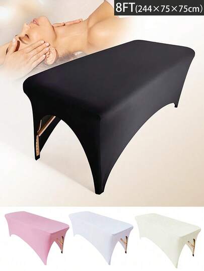 1pc 8ft Salon Massage Table Cover, Stretchy Eyelash Extension Bed Cover, Suitable For Eyelash And Beauty Salon Massage Beds