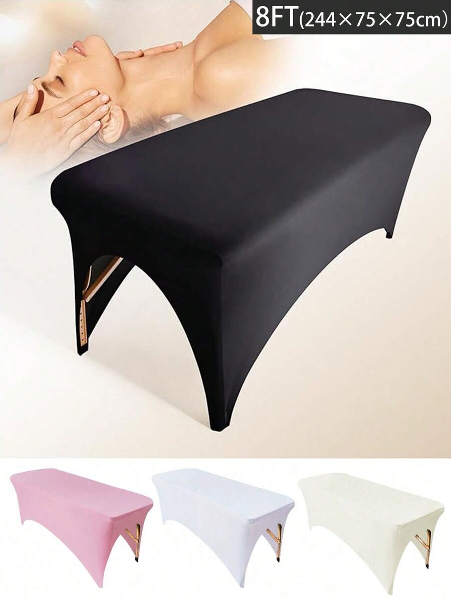 1pc 8ft Salon Massage Table Cover, Stretchy Eyelash Extension Bed Cover, Suitable For Eyelash And Beauty Salon Massage Beds