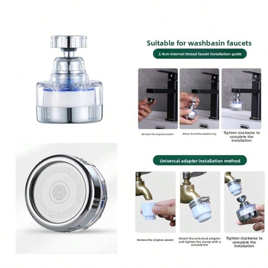 1 Filter + 2 Kartrid Filter / 9 Kartrid Filter / 12 Kartrid Filter / 16 Kartrid Filter + 1 Adaptor Keran Universal, Jaring Filter Kepadatan Tinggi Menangkap Partikel Besar Seperti Lumpur, Karat, Dll. Dari Sumbernya Untuk Mencegah Polutan Masuk ke Aliran Air - MultiWarna - View 1