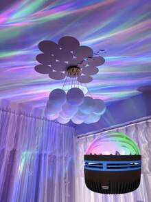 [Aurora LED Projector] USB Data Cable Aurora LED Projector Light Multi-Color Light Show, Galaxy And Nebula Effects, Suitable For Bedrooms, Ceilings, Camping, Weddings, Parties And Christmas Gifts - Multicolor - View 8