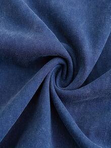 2026 Men's Washed Vintage Pure Cotton Short Sleeve T-Shirt, American Retro Loose Fit, High Street Cool Style Basic Tee For  Men, High-Quality Wax Printed Cotton Retro Fashion Brand T-Shirt, Men's T-Shirt, Beach Must-Have, Men's Summer T-Shirt, Holiday Gift, Perfect Gift, Valentine's Day Gift - 寶藍色 - 查看 5