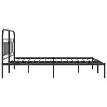vidaXL Bettgestell Mit Kopfteil Metall Schwarz 140x190 Cm - Schwarz - Übersicht 5