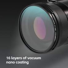 67mm/77mm/49mm/52mm/55mm/58mm/62mm/72mm/82mm MC UV Lens Filter, Multi-Coated Protective Filter For Mirrorless & DSLR Camera Lenses, Compatible With Canon, Nikon, - Black - View 7